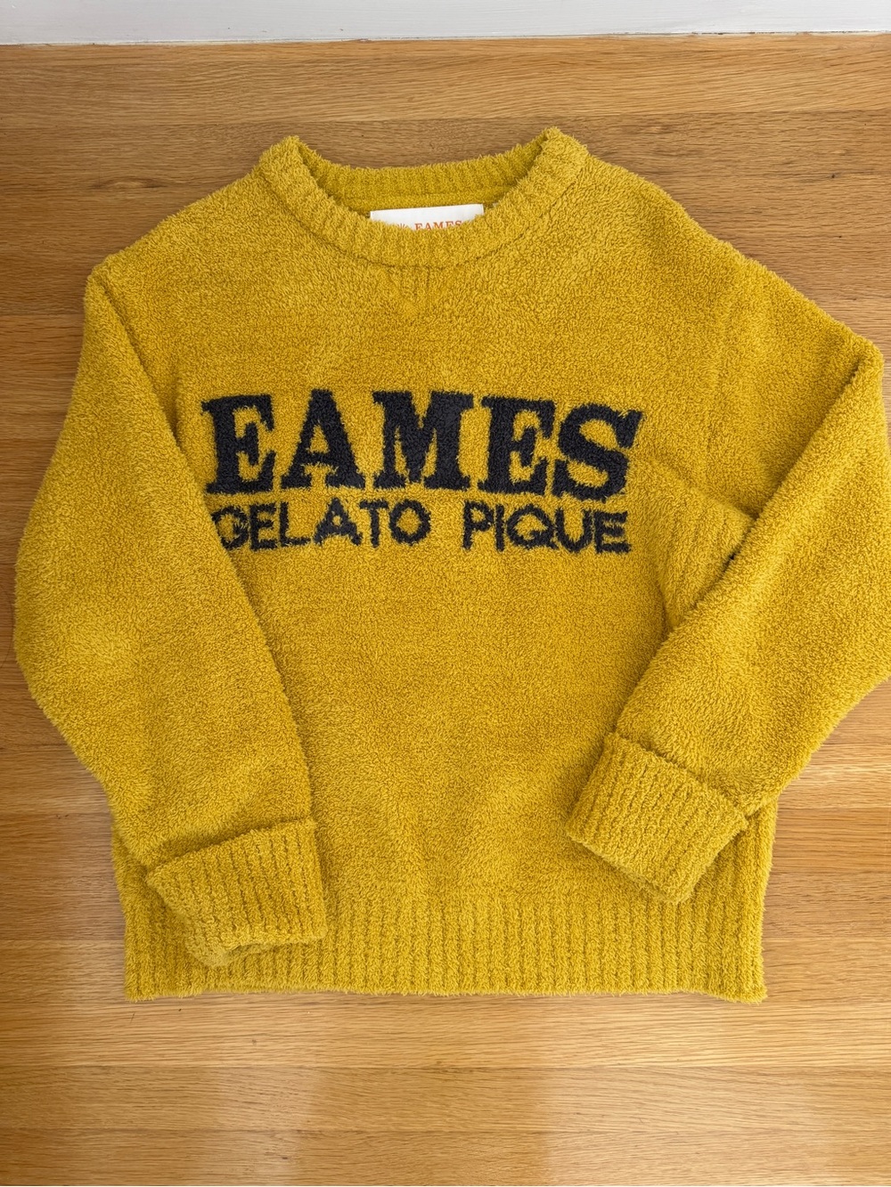 Eames Gelato Pique Crewneck Sweater in Mustard